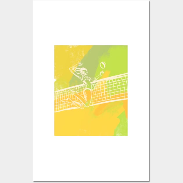 Beach volleyball Wall Art by stephenignacio